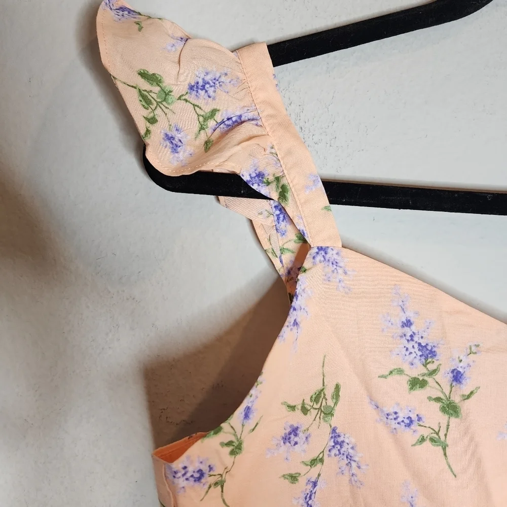 NWT Janie and Jack Apricot Floral Ruffle Strap‎ Sundress Big Kid Size 18.